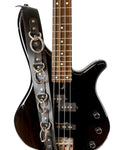 2 1/4" Wide Bondage Ring Style Goth Classic Guitar Strap
