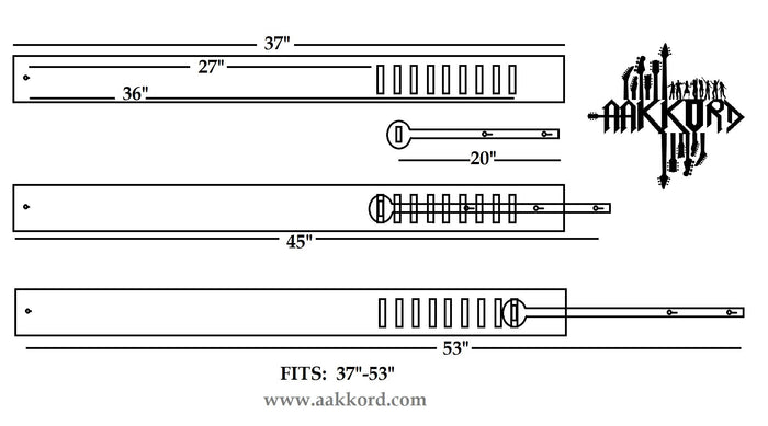 2 1/4" Wide Bondage Ring Style Goth Classic Guitar Strap