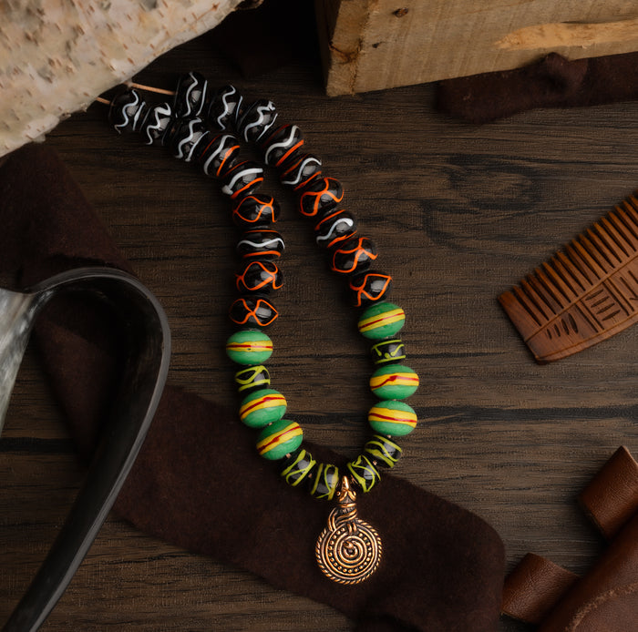 Birka Bead Set, Green - Grimfrost