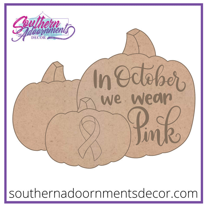 Breast Cancer Pumpkins Blank