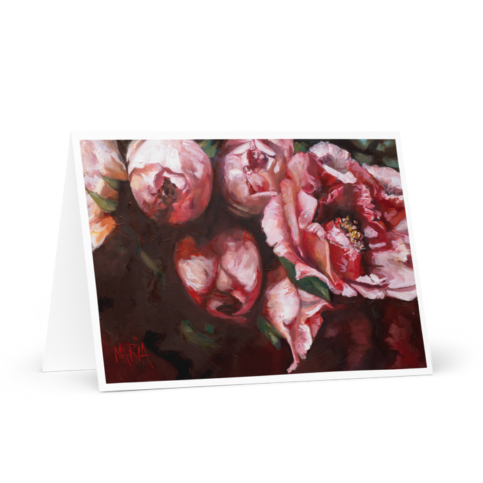 Crimson in Bloom | Greeting Card