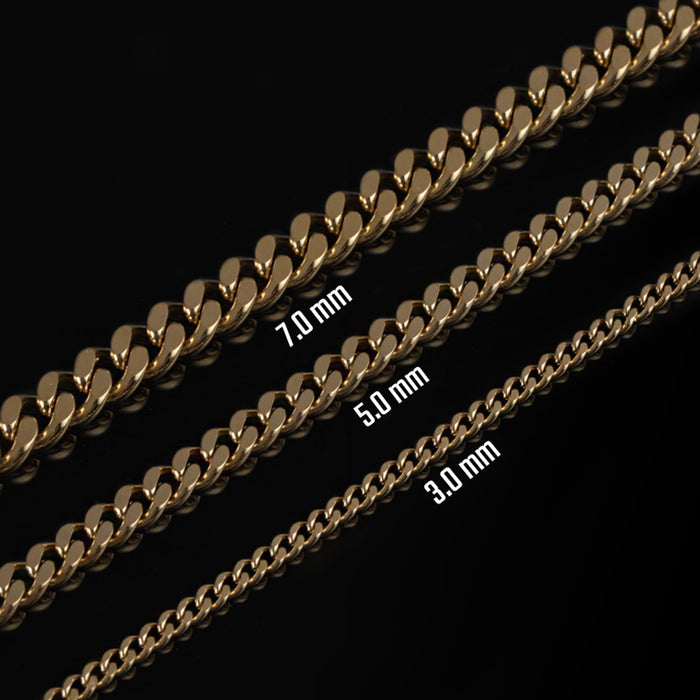Curb Chain, Gold Plated