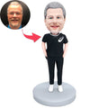 Fashion Man In Fashionable Tracksuit with A Cross-body Bag Custom Figure Bobbleheads