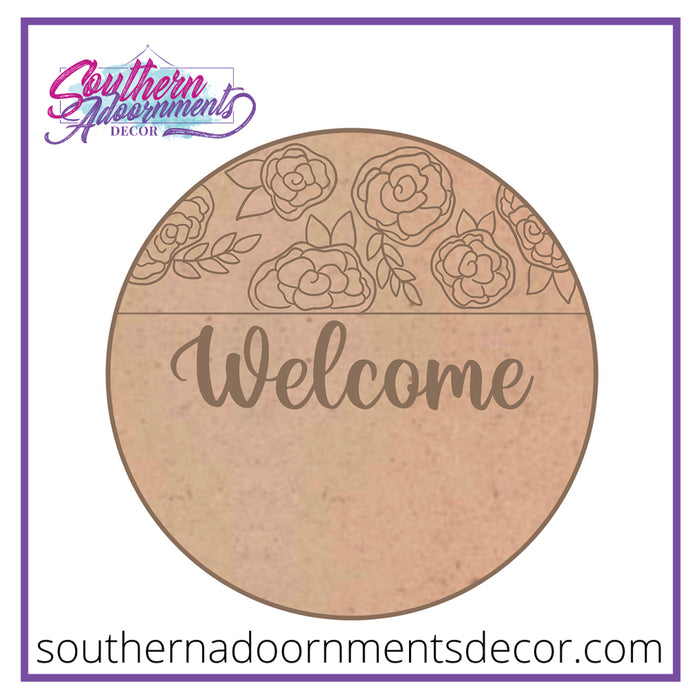 Floral Split Round Blank