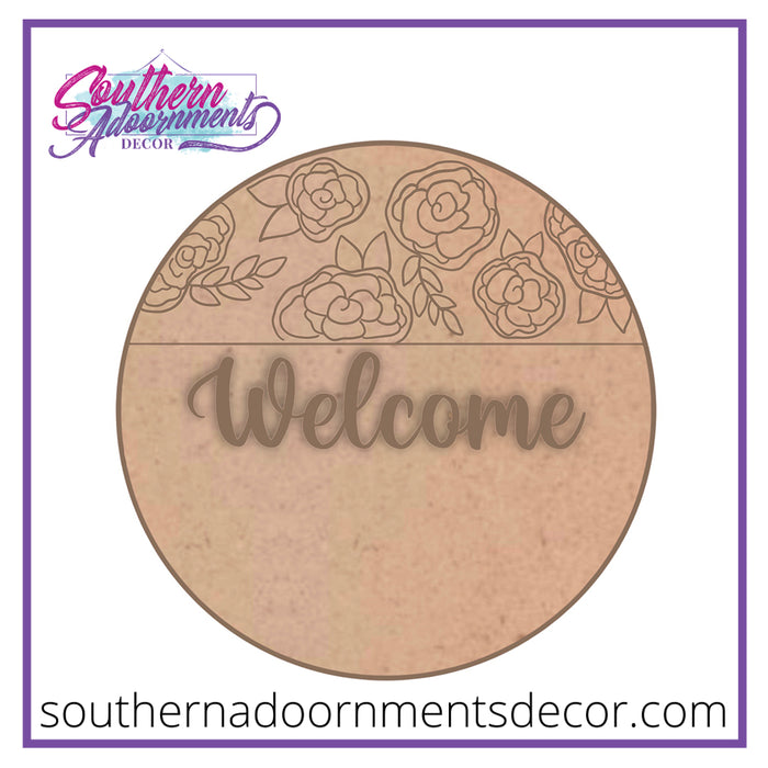 Floral Split Round Blank