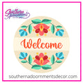 Folk Flower Split Round Template & Digital Cut File