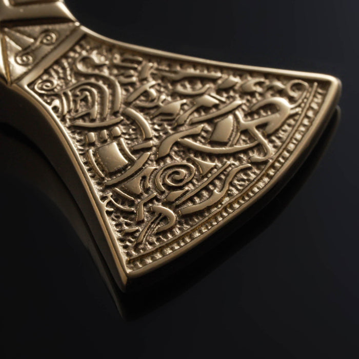Genja Axe Pendant, Gold Plated
