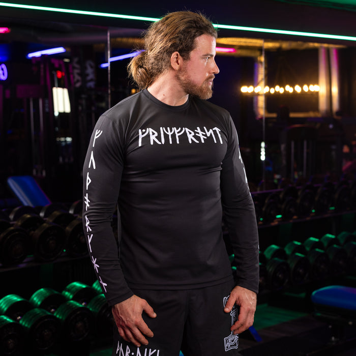 Gym Long Sleeve, Runes, Black
