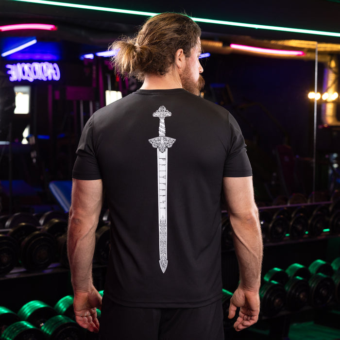 Gym Tee, Sword, Black