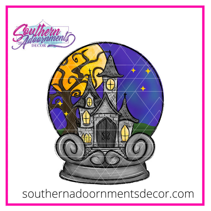 Haunted House Globe Template & Digital Cut File