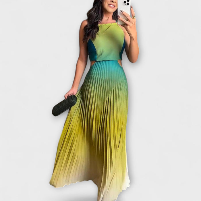 Haven - Stylish Backless Tie-Dye Maxi Dress