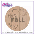 Hello Fall Football Blank