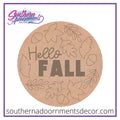 Hello Fall Leaves Blank