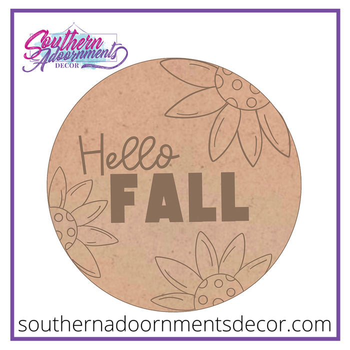 Hello Fall Sunflowers Blank