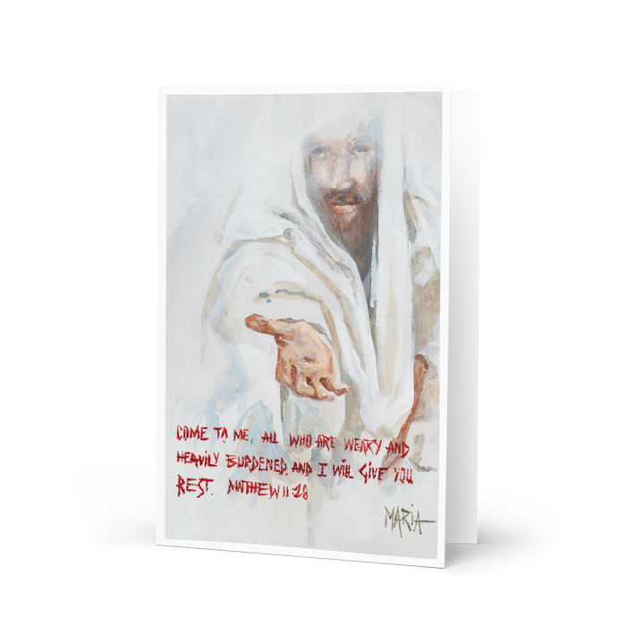 I will give you rest | Greeting Card