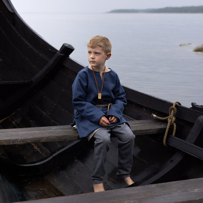 Kids Wool Tunic, Dark Blue - Grimfrost