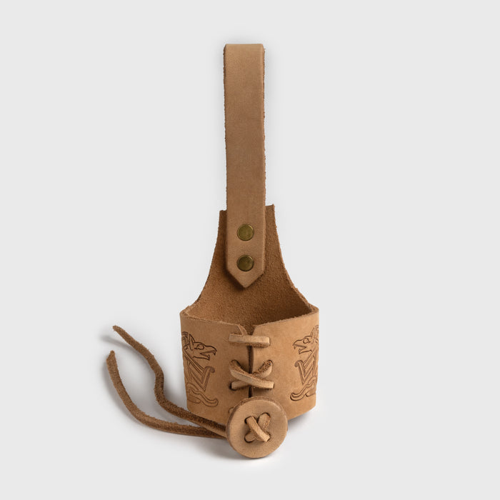 Leather Belt Holster, Knotwork, Natural