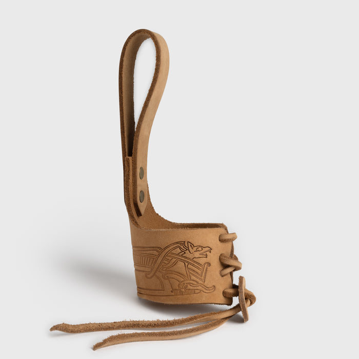 Leather Belt Holster, Knotwork, Natural