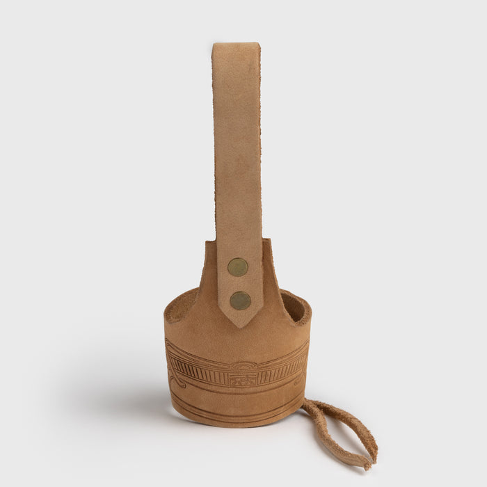 Leather Belt Holster, Knotwork, Natural