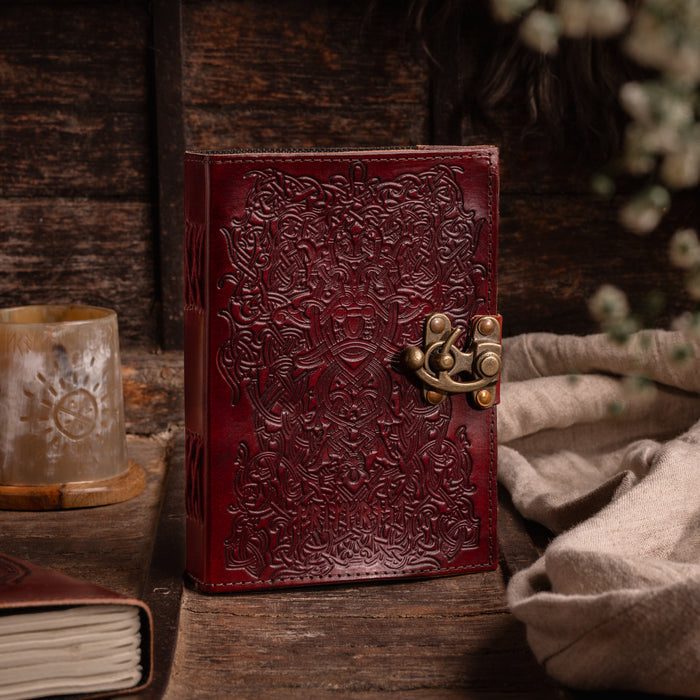 Leather Diary, Godmask, Brass Buckle