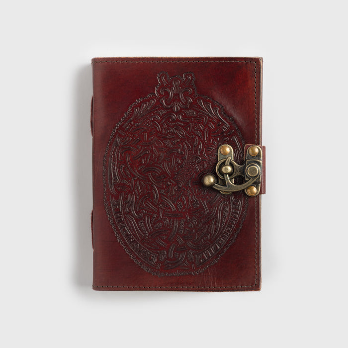 Leather Diary, Wolf, Brass Buckle