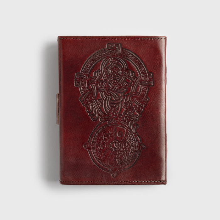 Leather Diary, Wolf, Brass Buckle