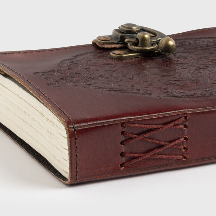 Leather Diary, Wolf, Brass Buckle