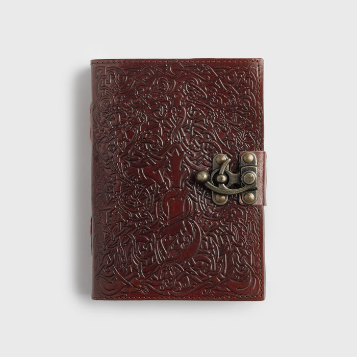 Leather Diary, Yggdrasil, Brass Buckle