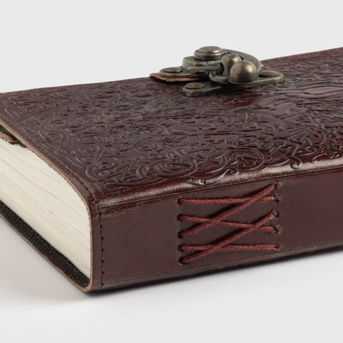 Leather Diary, Yggdrasil, Brass Buckle
