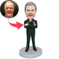 Male Air Force In Training Suit Custom Bobbleheads