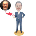 Male Real Estate Realtor With A House Custom Bobblehead