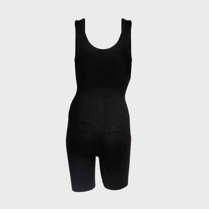 Mid Thigh Bodysuit, Black - Grimfrost