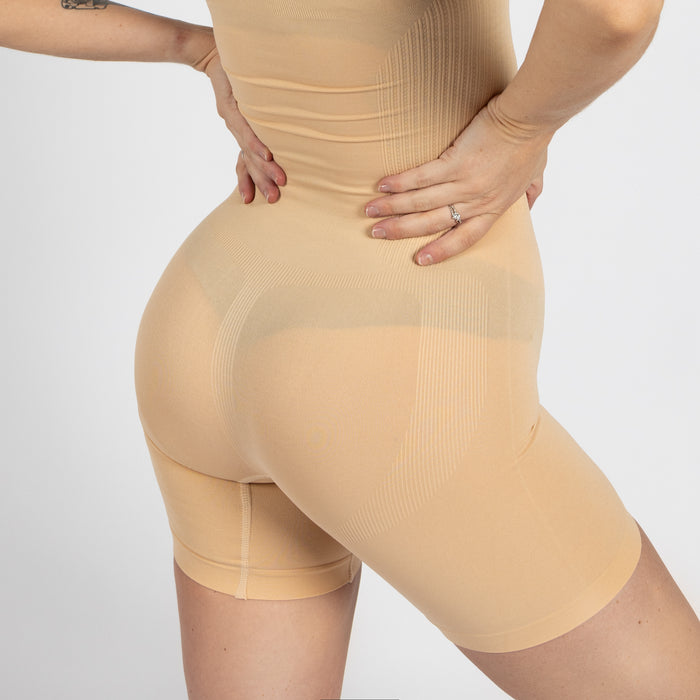 Mid Thigh Bodysuit, Sand - Grimfrost