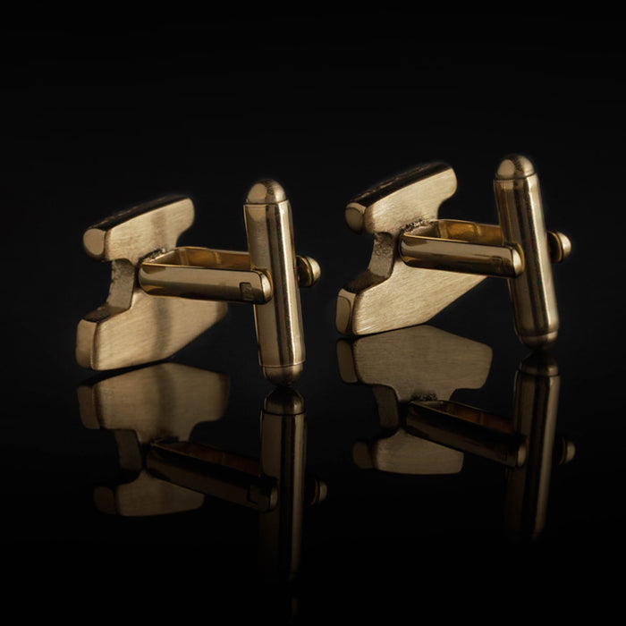 Mjolnir Cufflinks, Gold Plated