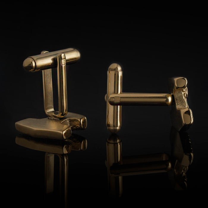 Mjolnir Cufflinks, Gold Plated