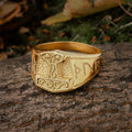 Mjolnir Ring, Gold Plated - Grimfrost