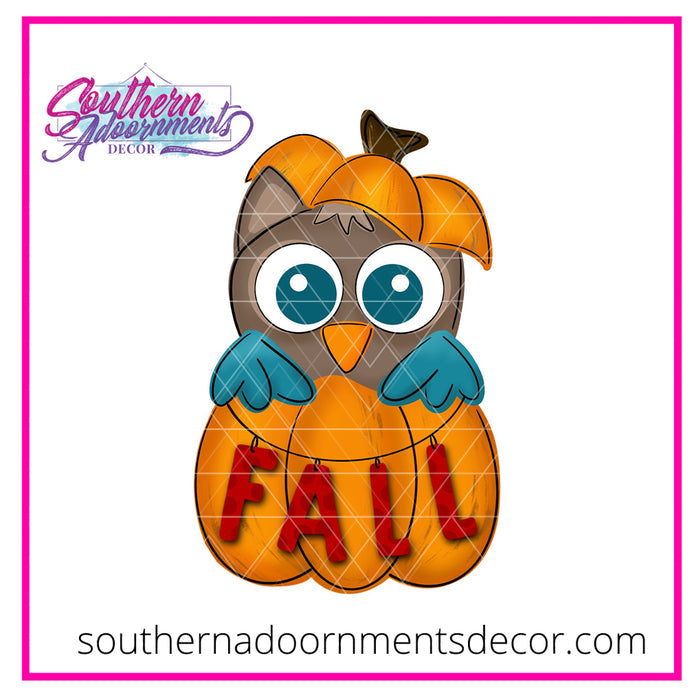 Owl Pumpkins Blank