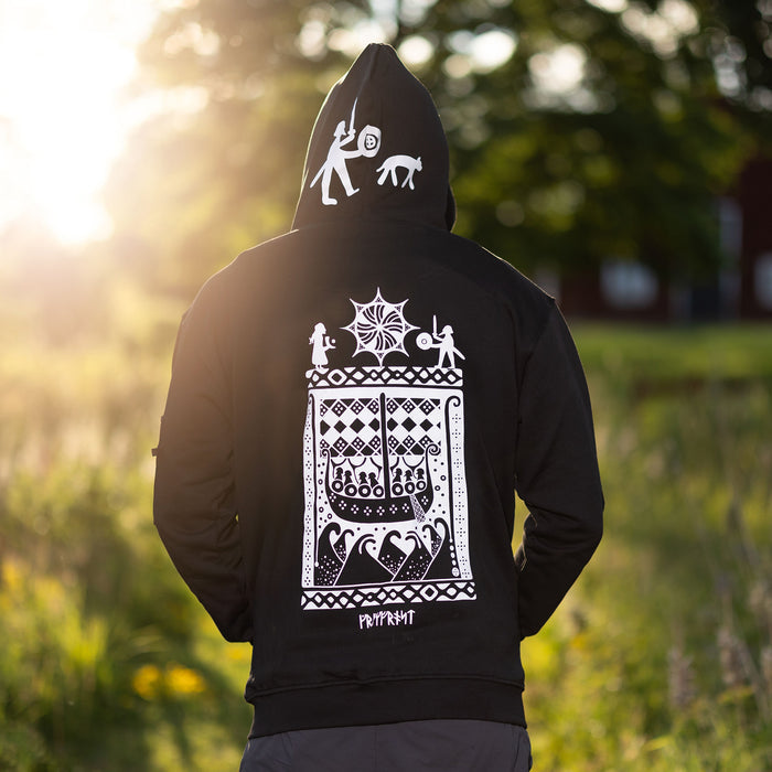 Premium Zip Hoodie, Gute Stone, Black