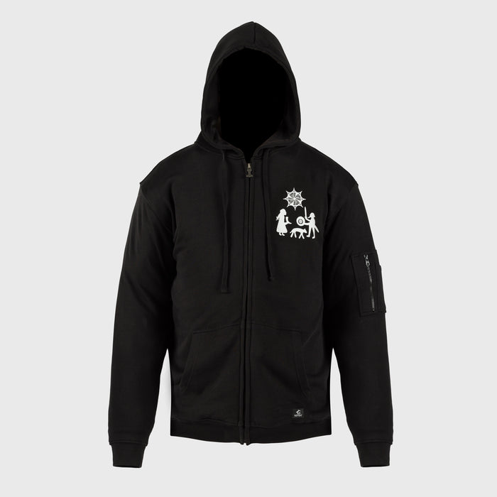 Premium Zip Hoodie, Gute Stone, Black