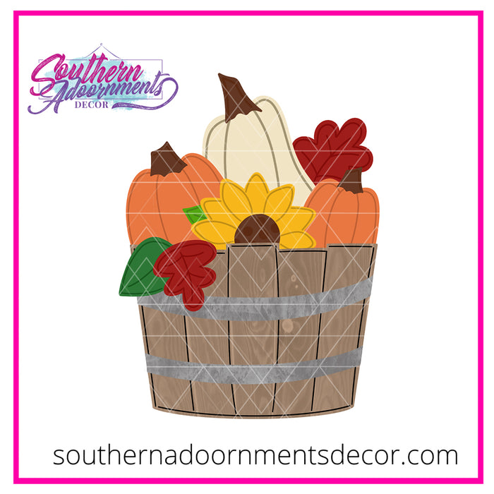 Pumpkin Sunflower Bucket Template & Digital Cut File