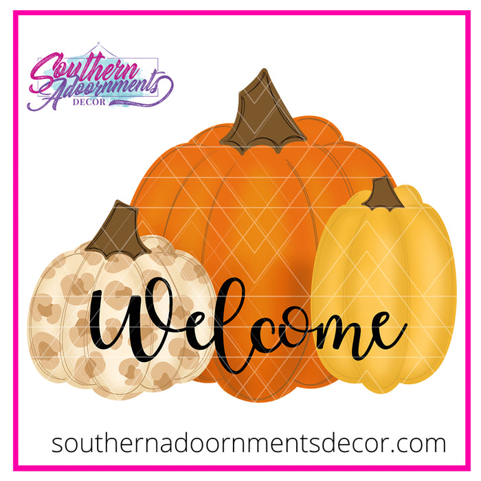 Pumpkin Welcome Template & Digital Cut File