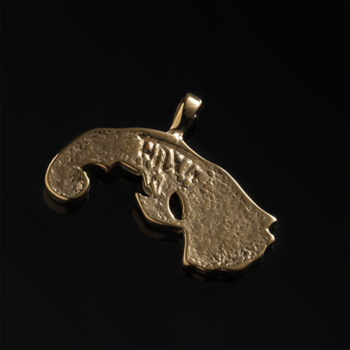 Raven of Odin Pendant, Gold Plated