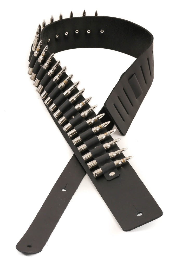 Real Bullet Guitar Strap .223 Caliber Nickel Shell