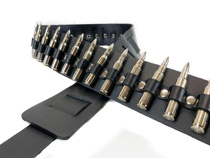 Real Bullet Guitar Strap .223 Caliber Nickel Shell