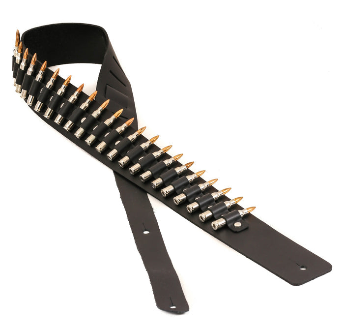 Real Bullet Guitar Strap .223 Caliber Nickle Shell Copper Tips