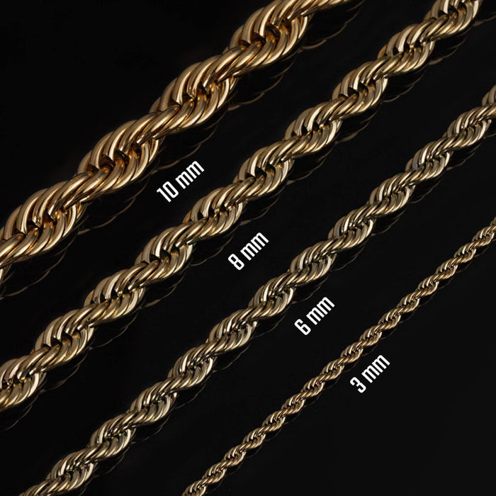 Rope Chain, Gold Plated - Grimfrost