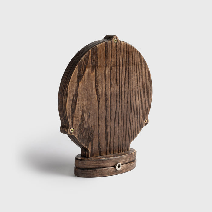 Runic Mjolnir Lamp, Oak
