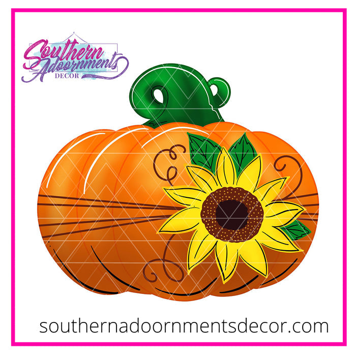 Sunflower Pumpkin Template & Digital Cut File