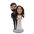 Sweet Groom Holding The Bride Wedding Anniversary Custom Figure Bobblehead