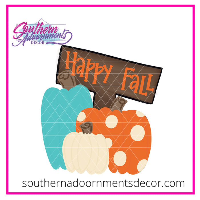 Triple Fall Pumpkins Template & Digital Cut File